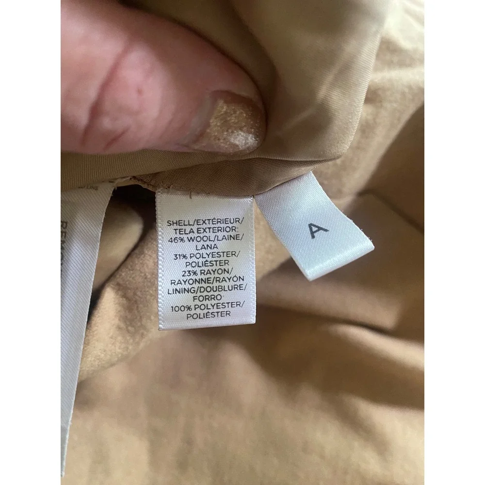 LOFT Womens Camel Tan Wool Blend Mini Skirt‎ Size 6 Career Academic Solid Pocket